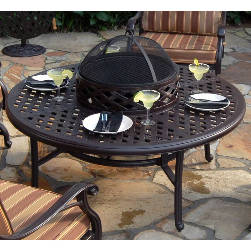 Canora Grey Hedgepeth Outdoor Aluminum Wood Burning Fire Pit Table